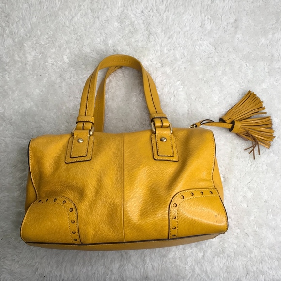 Talbots Handbags - Talbots Yellow Bright Canary Solid Purse Summer